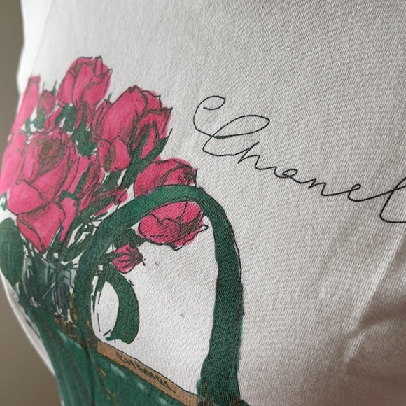 Chanel | White Illustrated T-Shirt - Picture 7 of 9